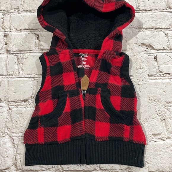 Carters Fleece Vest Newborn - Picture 2 of 3